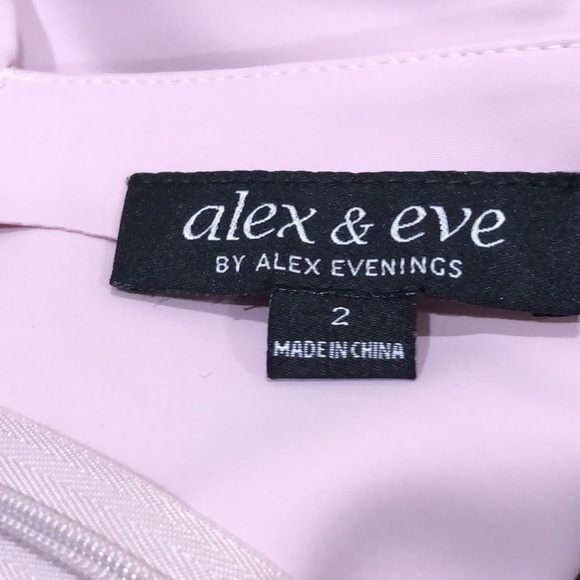NWT Alex & Eve by Alex Evenings Maxi Dress Size 2 Blush Ruffle Gown - Picture 6 of 10